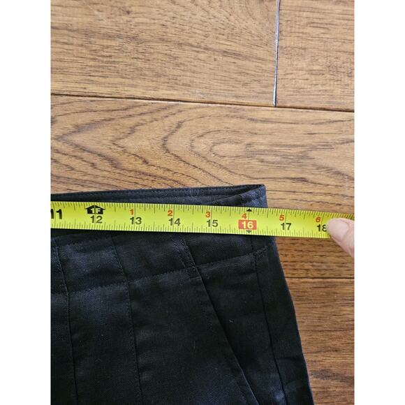 Banana Republic Barrel Leg 100% Linen Pants Women's Size 12 S NWT Black - Picture 4 of 6